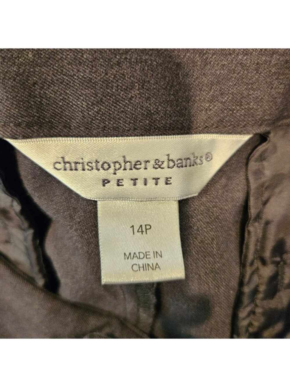 Christopher & Banks Gray Dress Pants Womens 14P Slacks Career Office date night - Picture 6 of 12